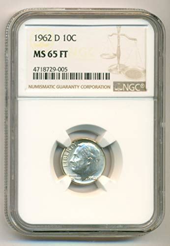 1962 D Roosevelt Dime MS65 FT NGC