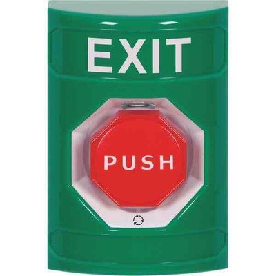 Safety Technology International Exit Push Button,Green,SPDT,2-7/8'' D SS2109XT-EN