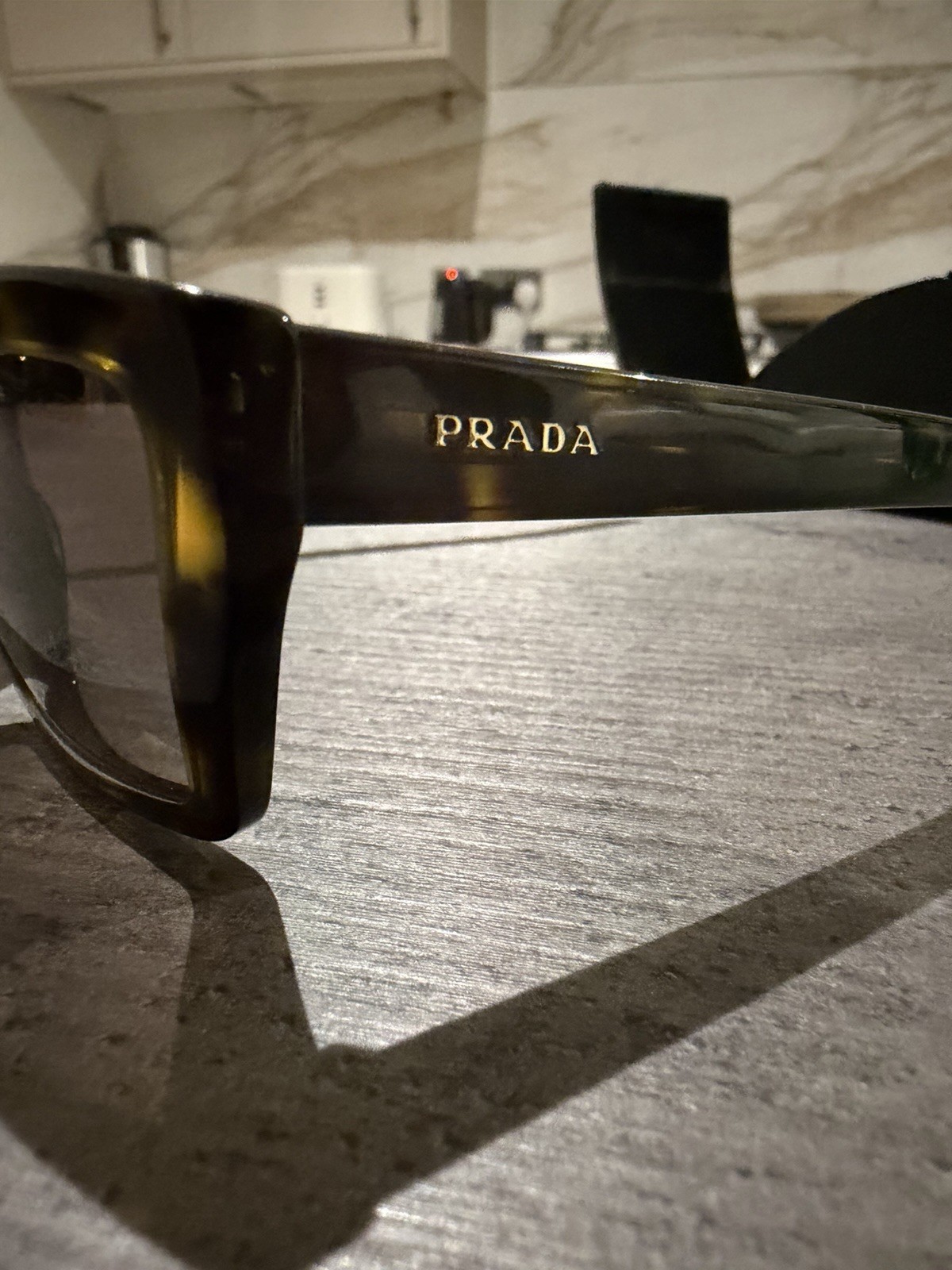 PRADA Sunglasses SPR 04V 1AB Black Grey Gradient Authentic Italy RRP £250.00 image 7