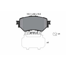 TEXTAR Bremsbeläge Bremsbelegsatz vorne System Akebono für Mazda 3
