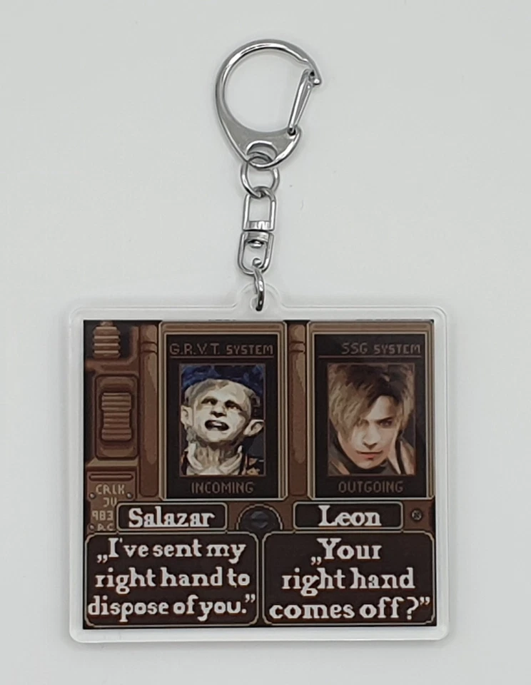 Leon Kennedy Keychain, Resident Evil, Biohazard, Acrylic, Gaming, Game, Capcom - Image 2 of 3
