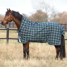 HORSEWARE IRELAND Rhino Wug Vari-Layer Hunter Check/Green, Navy Turnout Blanket