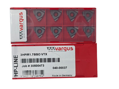 Vargus 3HPIR1.75ISO VTX Carbide Threading Insert 10 PCS