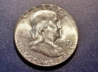Gem BU 1956 Franklin Half Dollar (lightly toned)