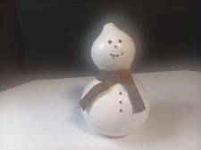 Gourd Snowman Hand Painted 7 Inch Christmas Winter Holiday Decoration