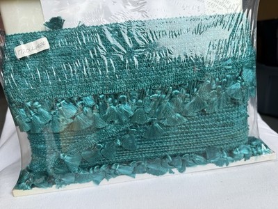 NOS Conso TASSEL FRINGE Teal 10078 Scallop Loop TRIM 2''  31 Yds
