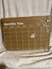 Magnetic Fridge Calendar Kit - Monthly  Weekly, Reusable, 6 Markers, New In Box