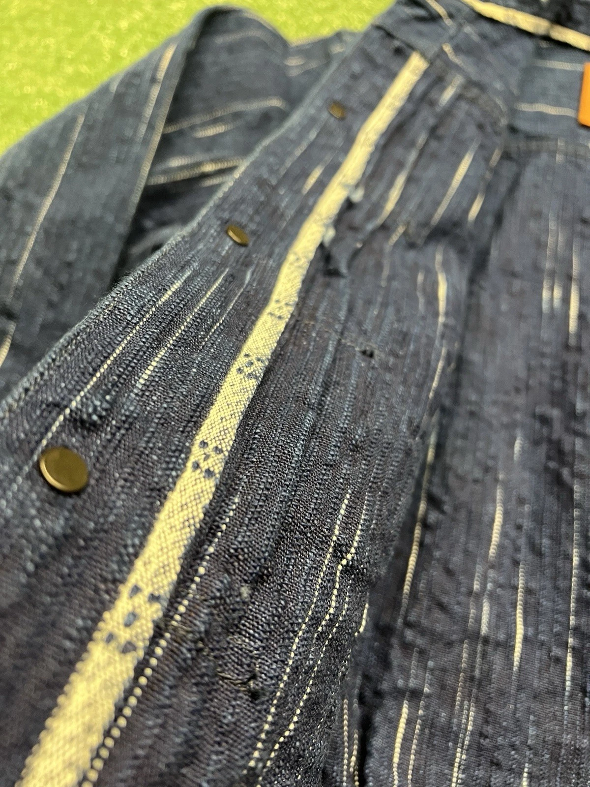 Studio D'Artisan Size 40 Kasuri Denim Indigo Hand Dyed Type 1 Jacket D4508 image 4