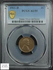 1911 D Lincoln Wheat Copper Cent 1C PCGS AU 55