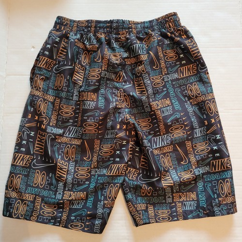 Nike Boy's Black & Turquoise Swim Trunks Size Large - Picture 2 of 7