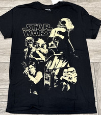 2016 Star Wars Darth Vader Yoda Luke Han Solo T-Shirt Licensed Tee Size Medium