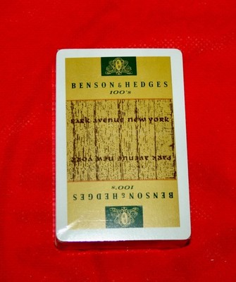 Unopened Deck Of Benson & Hedges 100's Playing Cards - FREE SHIPPING