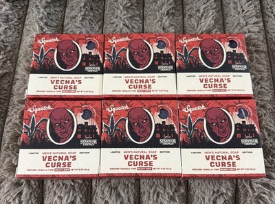 6 Pack -Dr. Squatch Stranger Things Vecna's Curse Soap Limited Edition 5 oz