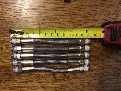 5,25'' Steel Braided Hose For Paintball Markers Stainless NPT Male Ends 1/8''