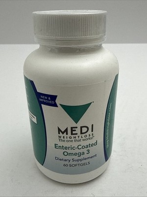 Medi Weightloss Enteric-Coated Omega 3 Supplement 60 softgels exp: 10/2028