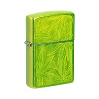 Zippo Benzin-Feuerzeug Lurid Gelasert Leaves, 60007214 UnbefüLlt