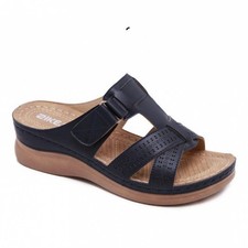 Women Orthopedic Sandals Comfy Open Toe Mules Summer Slippers Flat Shoes