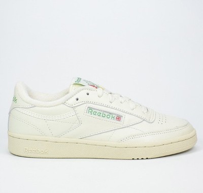 REEBOK CLUB C 85 DAMEN-SPORTSCHUHE WEISSES LEDER 35,5 3J4G7* HINTERGRÜNDE