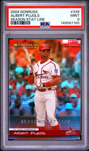 2004 Donruss Albert Pujols SEASON STAT LINE /137 PSA 9 MINT! 🔥 WOWWW!
