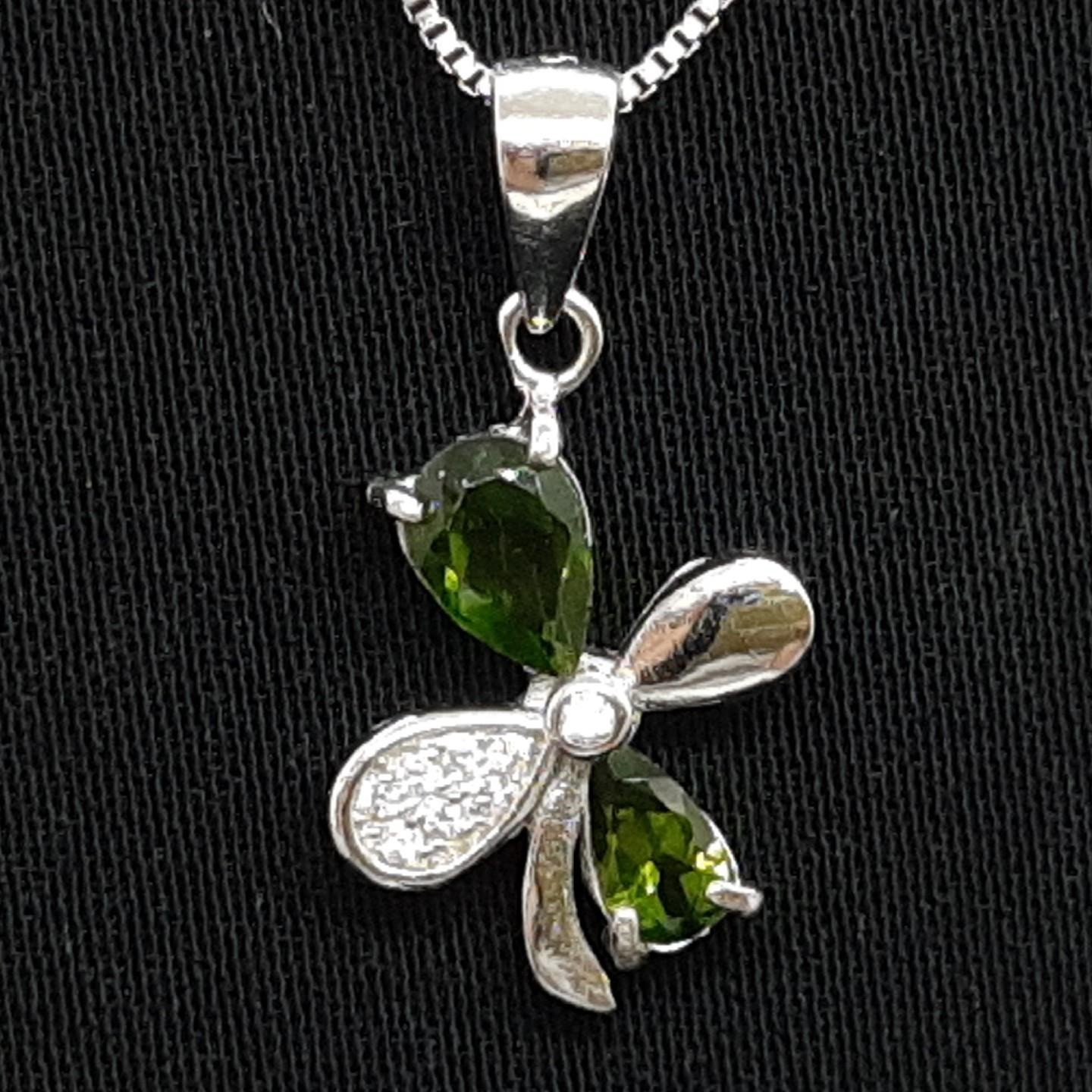 World Class .75ctw Chrome Diopside & White Sapphire 925 Silver Pendant