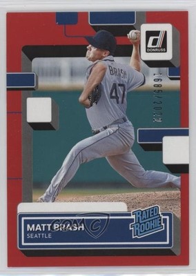 2022 Panini Donruss Rated Rookie Red /2022 Matt Brash #77 y4f