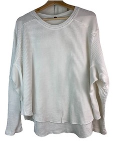 Pull Thermal Free People Moonrise Waffle - Taille XS - Ivoire - Occasion Très Bon état