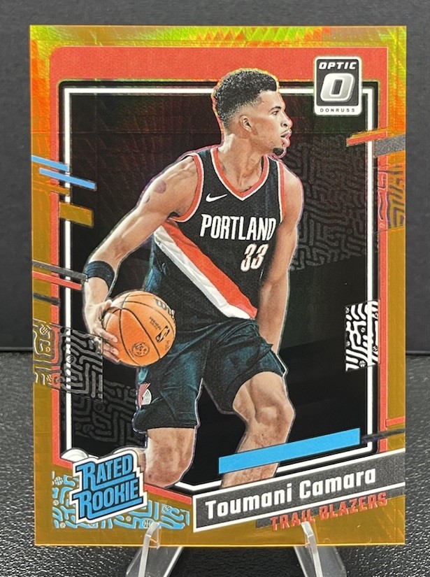 2023-24 Donruss Optic Toumani Camara Hyper Orange /99 Rated Rookie Blazers