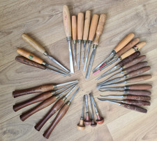 Job Lot Small Vintage Wood Turning Tools-  Sorby, Ashley Iles, Marples etc