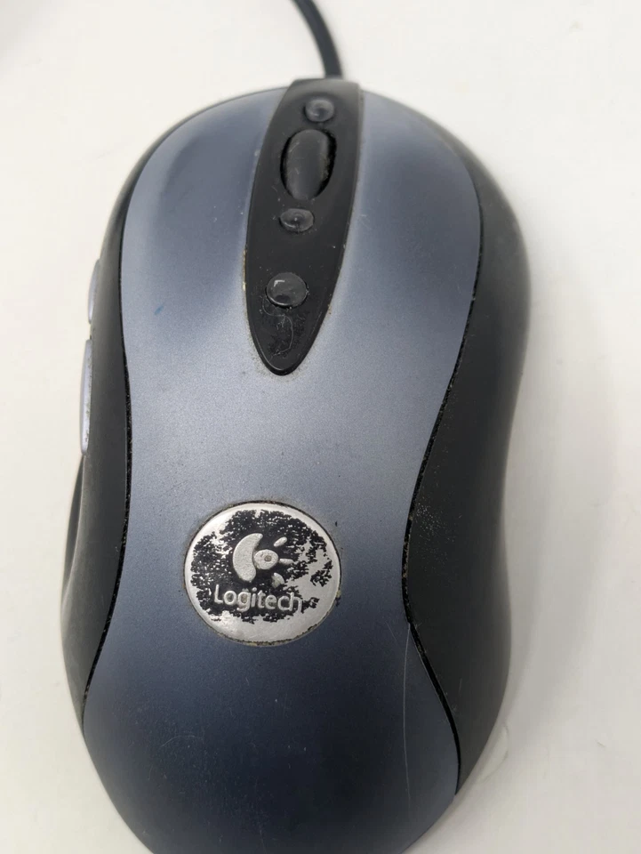 Logitech MX500 Optical Mouse Gaming Silver Black 8 Buttons - Tested - Image 3 of 4
