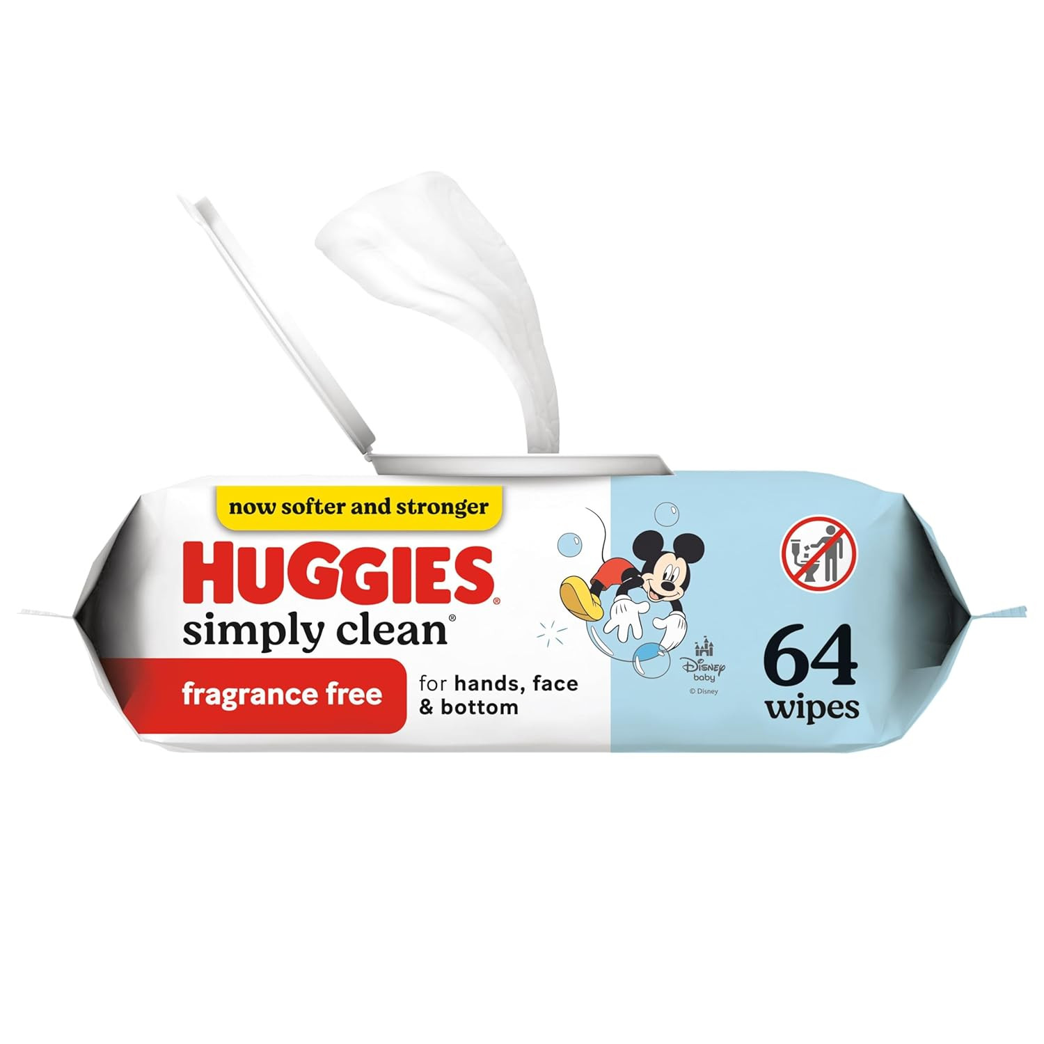 Wipes, 1 Flip-top Pack (64 Wipes Total), Pack