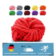 Weiche Chunky Wolle Rot, 250g für einzigartiges Handstricken und Häkeln