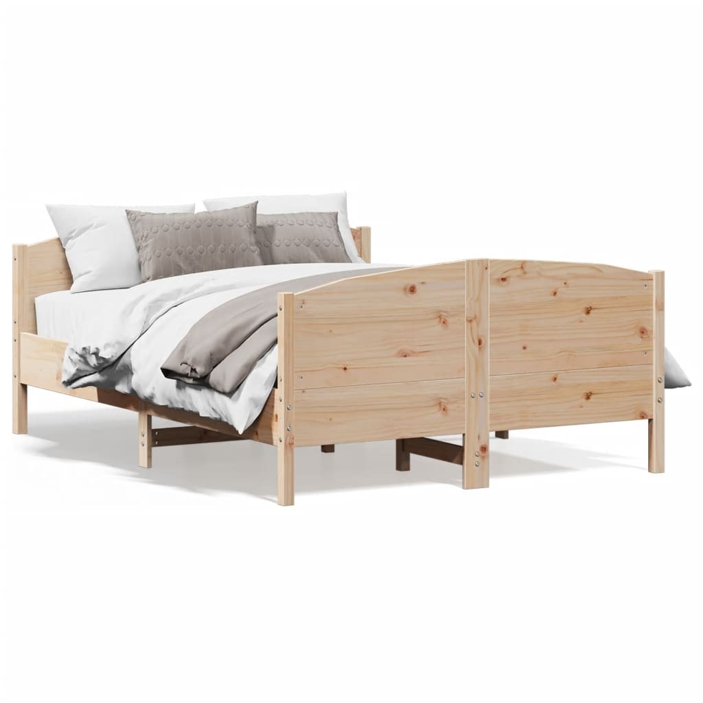 vidaXL Giroletto con Testiera 160x200 cm in Legno Massello di Pino