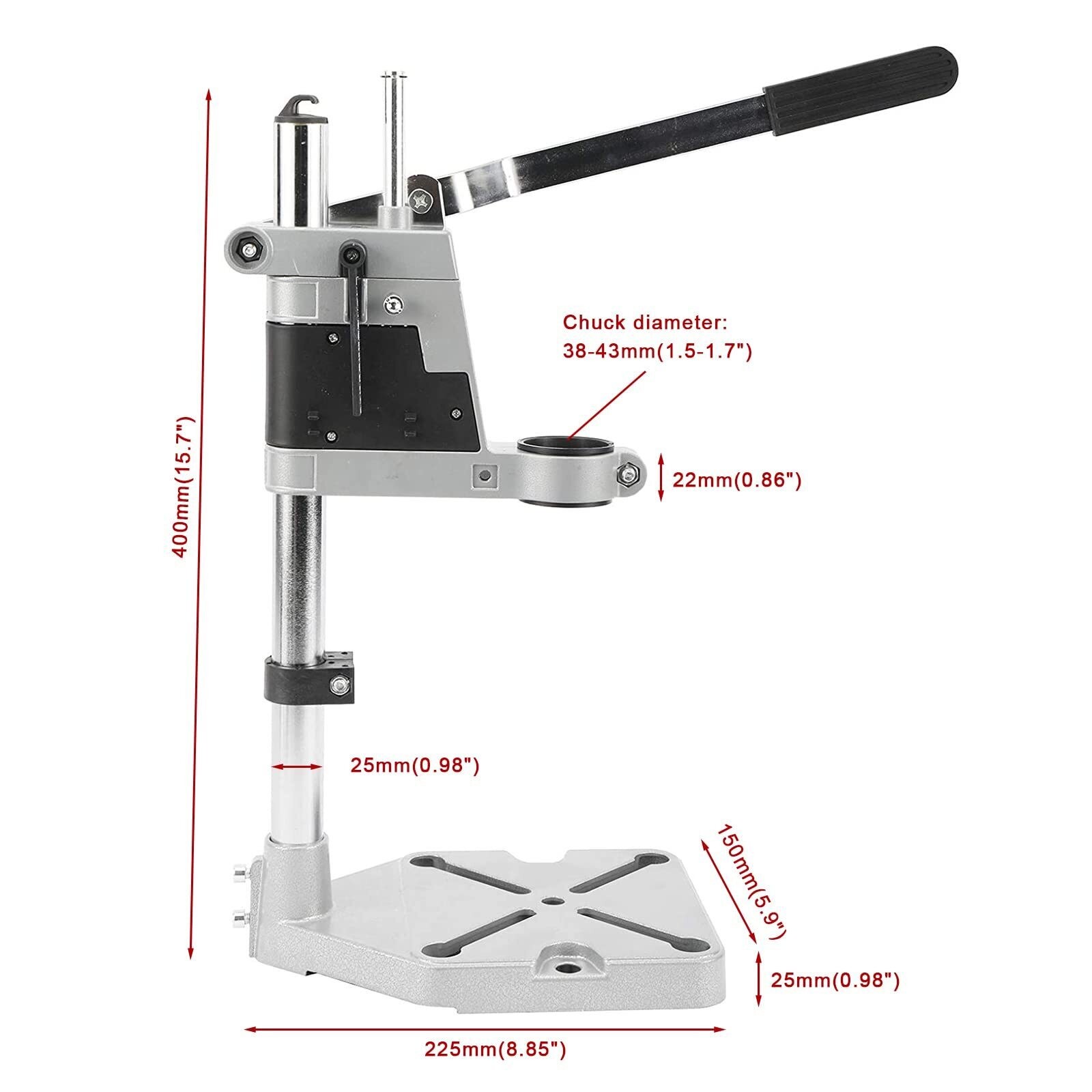 Adjustable Drill Press Stand for Drill Workbench Repair Tool Bench Clamp Support