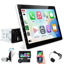 10.1" Car Stereo Radio Single 1Din Rotatable Touch Screen Bluetooth MP5 Carplay