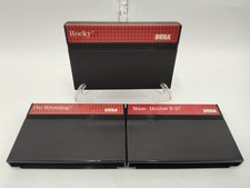 Sega Master System Lot of 3 Games Rocky/Pro Wrestling/Maze Hunter 3D VGC Tested!
