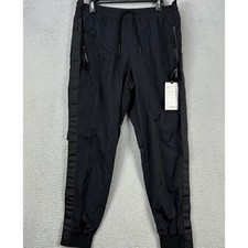Athleta Allyson Felix Women Legend Track Pants Medium Black Nylon Zip Pocket NEW