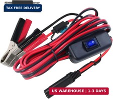 SAE to Battery Alligator Clip - 12V SAE 2Pin Quick Disconnect Cable 10ft SAE to