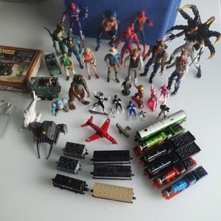 joblot Assorment Of Figures And Vehicles Etc In Fair Condition