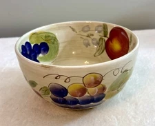 RARE Gibson Elite Sangria Sunrise Hand painted Soup/cereal Bowl.  3.5” X  6.25”D