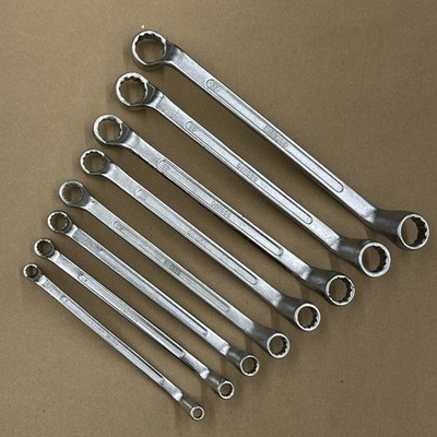 DIN 838 - 8 Piece Metric Offset Double Box Wrench Set 6mm-22mm Germany
