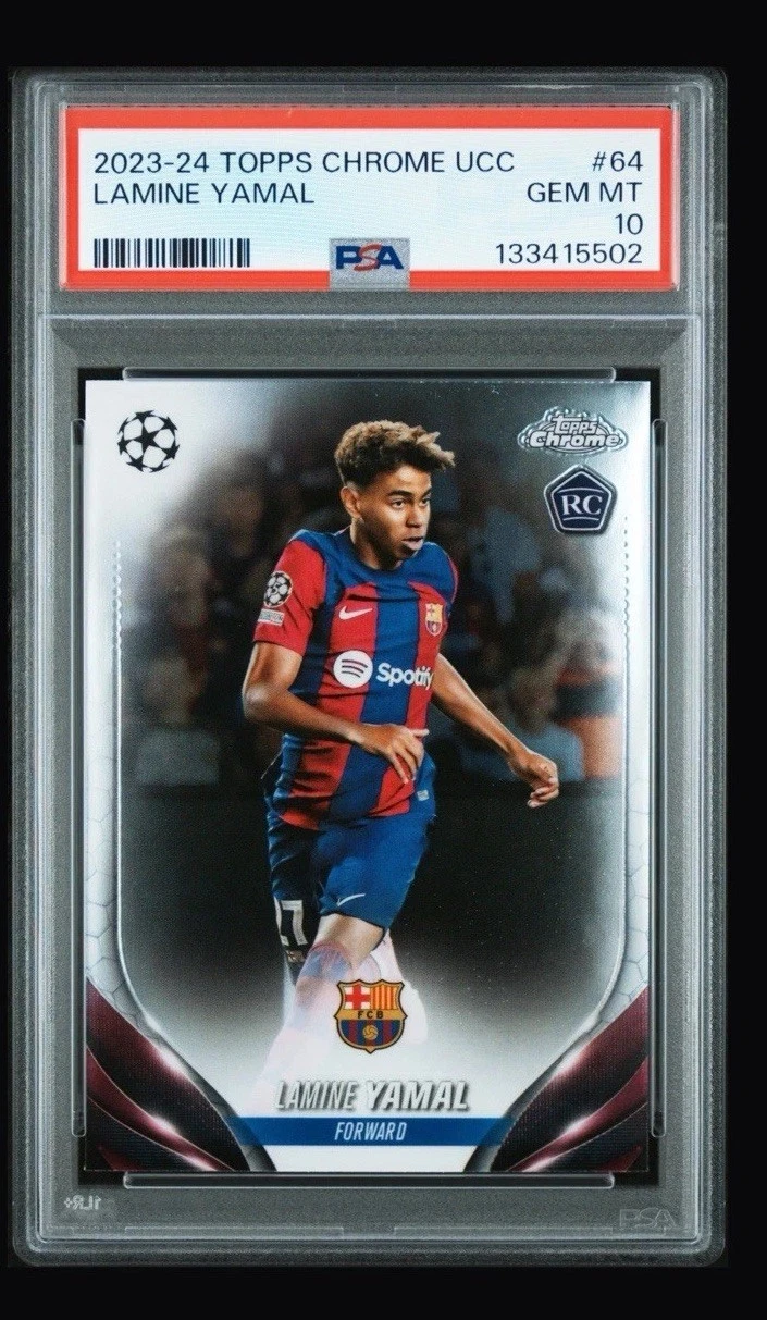 Lamine Yamal Topps Chrome RC PSA 10