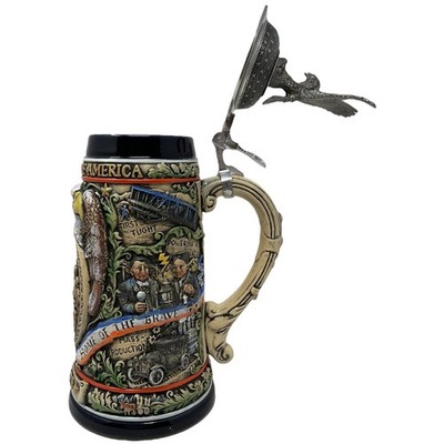 United States 250th Anniversary LE German Beer Stein with Pewter United States 250th Anniversary LE German Beer Stein with Pewter