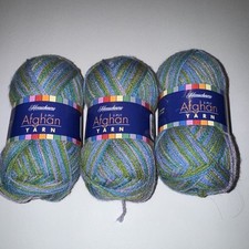 Lot Of 3 Herschners 2ply Afghan Yarn 2oz Ea Total 6oz Color 0112 Seascape