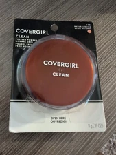 CoverGirl Clean Pressed Powder Compact Foundation, 140 Natural Beige, 0.39 oz