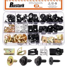 72Pcs Engine Under Cover Splash Shield Bolt Nut Clip Kit and 72 Pieces Set