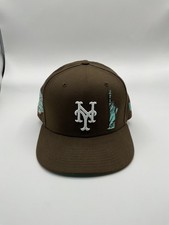 NEW ERA 59FIFTY NY METS 2013 ALL STAR PATCH SZ 7 3/8 BROWN pre-owned