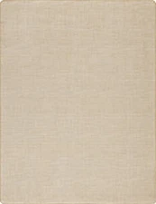 10x13 Milliken Ivory Solid Lines Area Rug Broadcloth Raw Silk - Aprx 10 9 x 13 2
