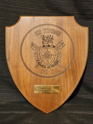 USS Typhoon PC-5 Cyclone Class Navy Ship Commanding Officer Presentation Plaque 