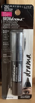Maybelline New York Deep Brown Brow Drama Pomade Crayon #260  - 0.04oz.