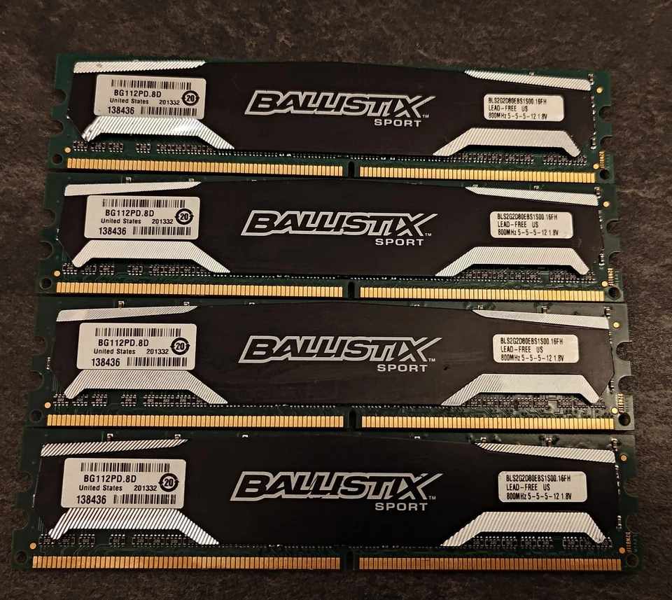 Crucial Ballistix DDR2 800Mhz CL5 4x2GB (8GB) - Image 2 of 3